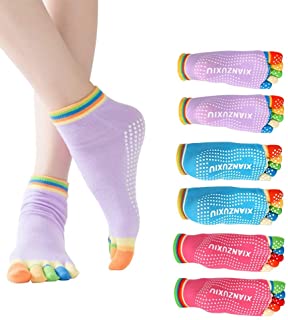 3 pares para mujer antideslizante Grip entrenamiento Yoga calcetines
