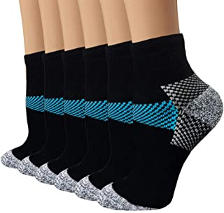 Calcetines de compresión de Cobre con amortiguación para Hombres y Mujeres 8-15mmg-Fit para Atletismo, Viajes y Medicina.