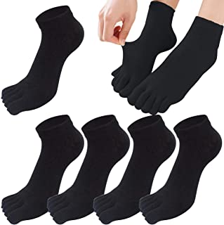 Womens Five Finger Toe Calcetines para Mujeres Niñas, Damas Calcetines Casual Algodón Low Cut Tobillo Calcetines Suave y Transpirable Tamaño 39-44