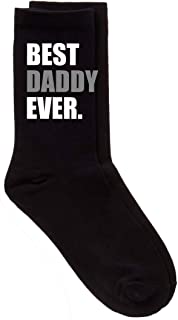 HOMBRE mejor papi Ever V2 Negro Pantorrilla Calcetines Día del Padre Papá Esposo Boyfriend Tío Abuelo Abuelo Regalo