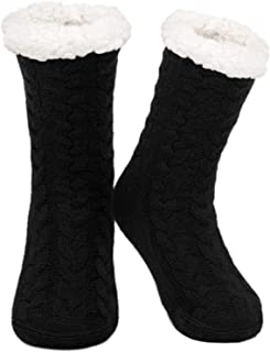 Calcetines de pantuflas para mujer, supersuaves, cálidos, cómodos, con forro polar, para invierno, gruesos, para mujer