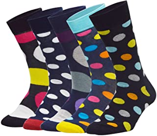 Calcetines Hombres Señoras Multicolor Calcetines de peluche estampados coloridos 4/5 Par de calcetines divertidos Calcetines térmicos de algodón para deportes