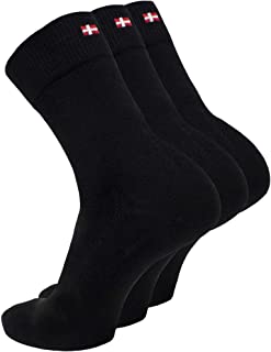 Calcetines de Bambú para Hombre y Mujer, Calcetines Ejecutivos Super Suaves, Cómodos, Transpirables y Duraderos, Pies Frescos, Corte Clásico, Negro, Pack de 3