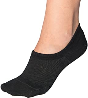 Bam&bü - Calcetines casuales de bambú para mujer, 3 o 4 pares, antideslizantes. - negro - S