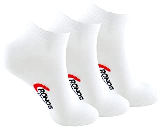 Calcetines DEPORTE (3 pares) SIN COSTURAS tobilleros para hombre o mujer. Mantiene el pie seco. Ideal para tenis, pádel. Puño antipresión. 80% - algodón.