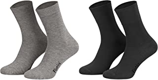 Piarini - 8 pares de calcetines unisex - Sin elstico - Caa cmoda - Antracita y gris - 47-50