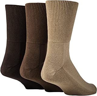 3 Pares Hombre Mujer Calcetines de Bambu para Diabéticos | Calcetas Sin Elásticos Footnurse